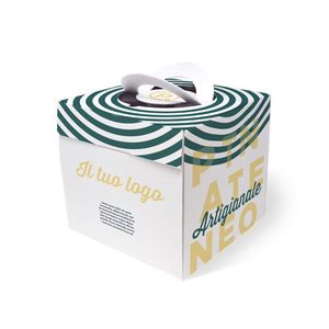 Boîte Chic Personnalisée pour Panettone 21x21x22 cm avec Laminage Brillant ou Mat et Gaufrage - Product Image 4