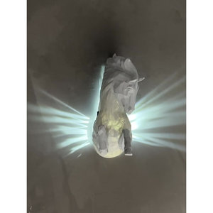 Pegasus moderna lampada da parete in alluminio dorato e vetro corpo ROHS certificato caldo-bianco LED IP65 per uso domestico e alberghiero - Product Image 2