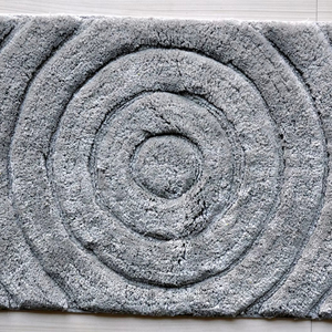 Tapis de bain Tapis 100% pur coton Super doux Tapis de bain en peluche et absorbant touffeté à la main Tapis de sortie réversible - Product Image 1