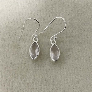 Boucles d'oreilles pendantes en argent sterling 925 avec quartz rose, design tendance, bijoux en argent sterling 925 - Product Image 3