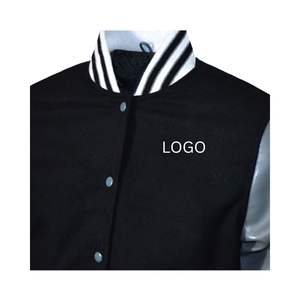 Veste universitaire pour hommes personnalisée corps en laine brodé patchs en chenille col montant hiver coupe-vent chauffé couleur personnalisée - Product Image 4