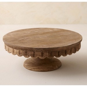 Plateau de service à deux niveaux en bois de style vintage personnalisé support à gâteau plateaux à dessert plateau en bois décoration pour la fête - Product Image 3