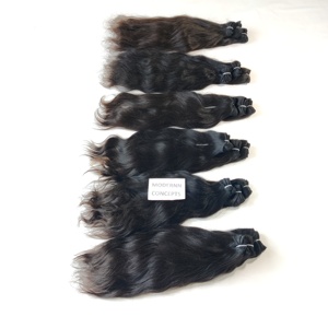 Extensions de cheveux humains indiens Remy 100% vierges, cuticules alignées, noirs, ondulations profondes lâches, ondulations naturelles, lots pour jeunes vendeurs, vente en gros - Product Image 5