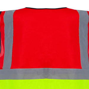 Cómodo Chaleco de trabajo de seguridad de alta visibilidad Ropa de trabajo con características protectoras de cremallera reflectante - Product Image 6