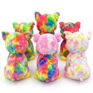 Unique plush <b>pig</b> plush, stuffed <b>pig</b>, big eye plush, rainbow plush, tie dye plush, plush, animal plush <b>toy</b>, kids plush gift - Product Image 4