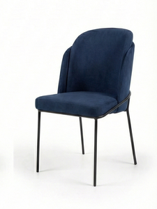 Silla de Comedor Moderna Tapizada Vizyon de Nueva Tendencia, Respaldo de Ala, Patas de Metal, Diseño Minimalista, No Plegable, para Hogar, Oficina, Escuela - Product Image 3