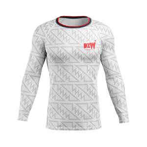 Camiseta Deportiva Blanca de Manga Corta para Hombre, Transpirable, con Protección UPF50+, 100% Poliéster, Estilo American Psycho - Product Image 1