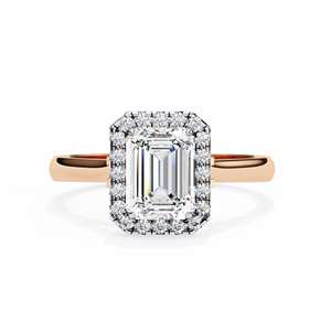 Bague solitaire en moissanite taille radiant de 2,75 carats, monture grappe en or 18 carats, certifiée IGI, sertie à griffes, tendance, couleurs rose, blanc, jaune, luxe - Product Image 2