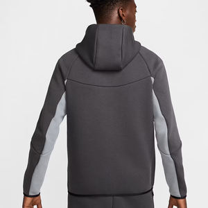 Sweat-shirt à capuche Windrunner à fermeture éclair style High Street pour homme Sweat-shirt coupe-vent à poche avec manches utilitaires pour l'automne Sérigraphie numérique - Product Image 2