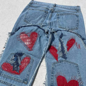 Fully Customized Canvas <b>Lightweight</b> <b>Men</b> <b>Trouser</b> Spandex Cotton Regular Fit Stacked Distressed Pant High Waist <b>Summer</b> Jeans Pant - Product Image 3