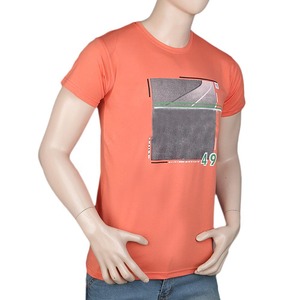 Camiseta estampada de corte ajustado para hombre - Color melocotón - Product Image 1