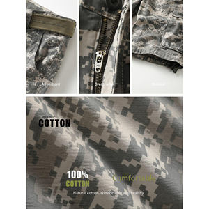 Pantalones cortos Cargo de alta calidad para hombre Pantalones cortos de ajuste relajado de trabajo al aire libre salvaje informal de algodón con múltiples bolsillos - Product Image 4