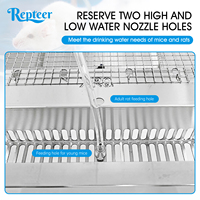 Rack pour animaux en fer massif personnalisé avec plateau en plastique, fermeture à bouton-pression, emballage en boîte écologique - Marque Repteer
