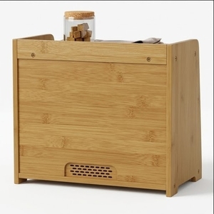 Boîte de rangement en bambou, design minimaliste rectangulaire, type vertical, organisateur de cuisine, conteneur à un seul niveau en fibres végétales - Product Image 5