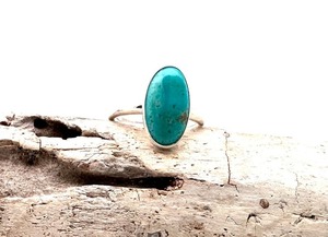 Estilo bohemio 925 plata esterlina turquesa piedra preciosa anillo joyería hecha a mano anillo de plata joyería para mujer regalo de boda para ella - Product Image 2