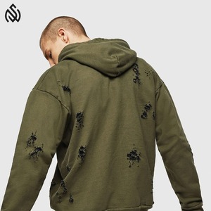 Sweats à capuche en détresse sur mesure de haute qualité avec logo Vêtements d'hiver Sweats à capuche en détresse - Product Image 2