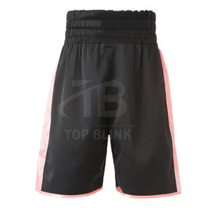 Pantalones cortos de boxeo estilo profesional 2025, ropa de entrenamiento de poliéster 100%, cierre de cintura elástica, logotipo personalizado, nombre, patrón sólido, estilo deportivo - Product Image 2