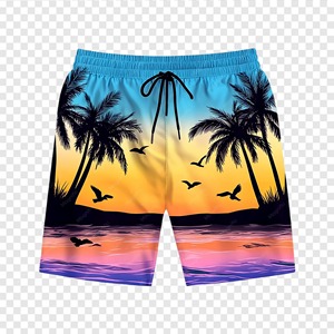 Shorts de Baño para Hombre, Estilo Vintage, Poliéster y Elastano, Secado Rápido, con Cordón Ajustable, Traje de Baño Casual de Verano, Shorts de Playa, Venta al Por Mayor OEM - Product Image 5