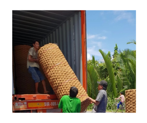 Color marrón claro Natural Coir artesanía tejida Extra gruesa fibra esteras rollo de coco Coco esteras de fibra de coco - Product Image 6