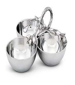 ชามเสิร์ฟสเตนเลสสตีลดีไซน์หรูหราสำหรับตกแต่งบ้านร้านอาหารชามสเตนเลสสตีลสไตล์คลาสสิกทำด้วยมือ - Product Image 2