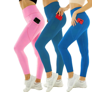 Leggings de sport pour femmes avec impression de logo personnalisé, design froncé sur le bas, leggings de musculation, vente en gros, service OEM, meilleure qualité - Product Image 1