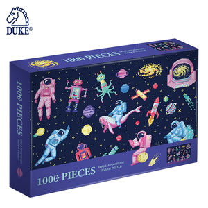 Cartoon Spaceman 1000 pièces Jeu de société amusant Jigsaw Puzzle - Product Image 4
