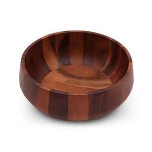 Wholesale Round Acacia Wooden Bowl in Large Size With Natural Finished Wood Salad Serving Bowl <b>Dinnerware</b> - Product Image 3