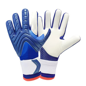 Solid Color Latex Outdoor Professional Goalkeeper <b>Gloves</b> Adjustable Wrist Strap Waterproof Full Finger Design-Wholesale Soccer - Product Image 1
