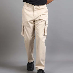 Pantalones de chándal cargo de lona personalizados al por mayor para hombre con bolsillos, pantalones de jogging en blanco para hombre - Product Image 6