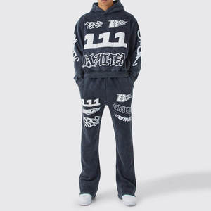 Conjunto Deportivo de Alta Calidad, Estilo Moderno, Lavado Ácido, Venta Directa de Fábrica, 100% Algodón - Product Image 1