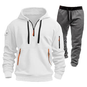 Chándales Deportivos Casuales para Hombre de Alta Calidad al por Mayor, Diseño Personalizado, Sudadera con Capucha de Invierno, 100% Poliéster, Transpirable, Cintura Elástica - Product Image 1