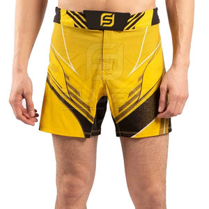 Shorts MMA pour hommes OEM, style streetwear, design personnalisé, taille élastique, motif uni, coton respirant, séchage rapide, faible MOQ - Product Image 1