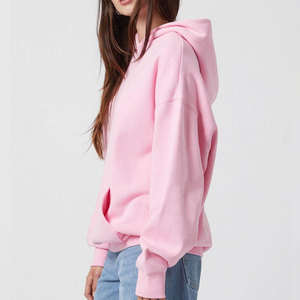 Sudadera con capucha de algodón polar de gran tamaño para mujer con estampado de soplo 3D personalizado - Product Image 2