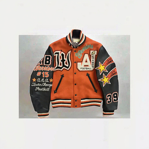 Letterman <b>Varsity</b> <b>Jacket</b> for men <b>Red</b> Polyester Wool Body White Real Leather Sleeves <b>Black</b> Front HBCU Waterproof men's <b>jackets</b> - Product Image 6