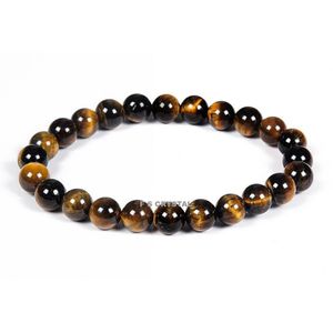 Vente en gros de bracelets en agate œil de tigre faits à la main style feng shui de bonne qualité, personnalisables à partir de F S CRYSTAL - Product Image 1