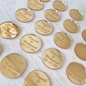 <b>Mirror</b> <b>Acrylic</b> Plaques Engraving Happy Birthday Cupcakes Inserting Flags Baking Biscuit Decorations - Product Image 3