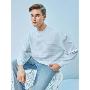 Sweat-shirt surdimensionné pour homme Pull en molleton de coton lourd avec épaules tombantes pour un look streetwear urbain tendance - Product Image 3