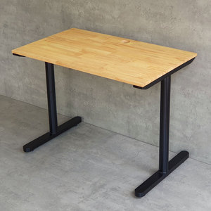 Escritorio Minimalista/Tradicional de Madera de Caucho con Patas de Hierro (Sistema de Montaje de 100x60cm) - Uso en Oficina/Familiar - Product Image 4