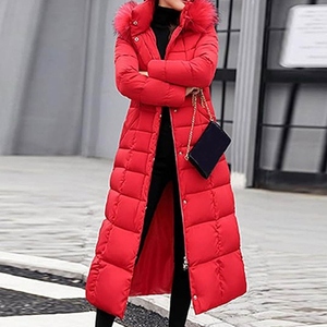 Manteau bouffant chaud pour femmes personnalisable de qualité supérieure avec col en fourrure détachable et tissu doux - Product Image 5