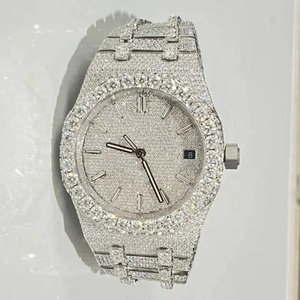 Reloj de diamantes de moissanita de primera calidad con relojes de pulsera de estilo lujoso de mayoristas indios exportadores precios bajos - Product Image 6