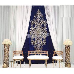 การออกแบบที่หรูหรา Roka ฉากหลังเวทีพิธีปักลวดลายซุ้มฉากหลังแต่งงาน - Product Image 1