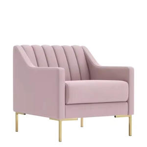 Sofá de Interior de tela, sofá individual de estilo minimalista con material de marco de madera de teca para sala de estar de Casa de Hotel - Product Image 5