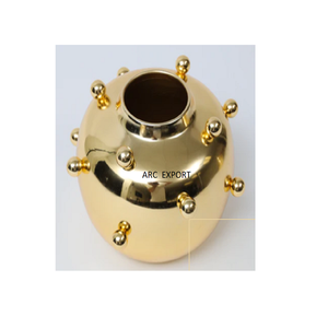 Prime Quality Brass Metal Decoration Flower <b>Vases</b> <b>White</b> Color With Gold Decorative Flower <b>Vase</b> and Pot for Home Hotel Supplies - Product Image 4