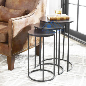 Tables de boisson de café de nidification modernes de finition noire pour des hôtels et des restaurants 2024 nouvelles tables à boire de barre en aluminium en métal de conception - Product Image 3