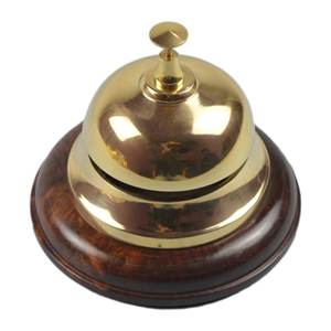 Campana de Metal con acabado plateado, decoración de vajilla para oficina, sala de estar interior, campana de escritorio, forma redonda, estilo náutico - Product Image 4