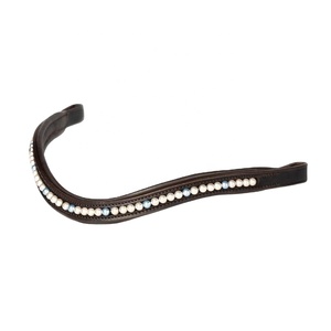 Saman exporte une bande de front de cheval en cuir durable de la meilleure qualité avec des perles rembourrées douces grossiste fabricant fournisseur - Product Image 1