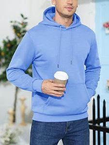 Sudaderas Casuales de Invierno para Hombre, Color Sólido, 100% Algodón, Felpa, Corte Regular, Secado Rápido y Transpirable, Ecológicas, con Bolsillo, Alta Calidad - Product Image 4