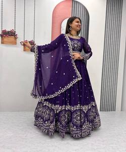 Lehenga Choli Pakistaní al por Mayor para Mujer, Traje de Novia Musulmana, Blusa para Fiesta con Bordado Intenso - Product Image 1