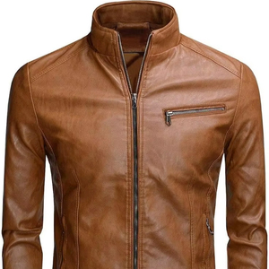 Chaqueta de Cuero Acolchada Personalizada de Alta Calidad con Forro Interior de Piel Sintética, Capas de Cuero Luxel con Botones y Cierre de Cremallera - Product Image 1