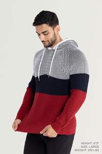 Colección Otoño Invierno 2024, jerséis con Capucha de punto 3D transpirables a la moda informal para hombre, manga larga, colores sólidos, anticontracción - Product Image 6